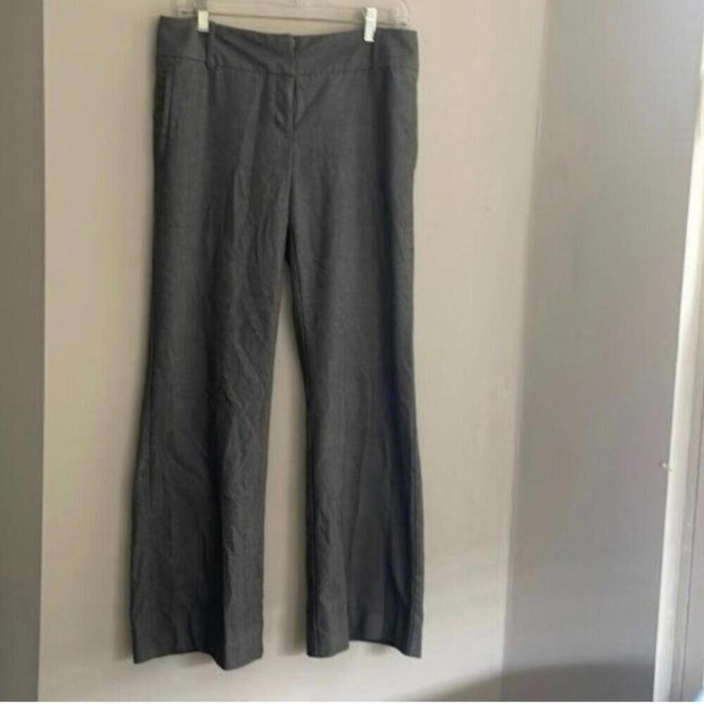 Worthington Modern Fit Grey Micro Herringbone Print Work Trousers